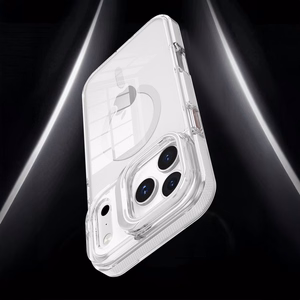 Dėklas LENS MAG COVER suderinamas su MagSafe skirtas IPHONE 15 PRO MAX baltas