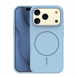 Silicone Thin Mag dėklas iPhone 17 Pro 6,3" šviesiai mėlynas