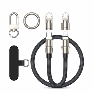 BWOO dirželis kabelis USB-C - Lightning 0.3m 27W su dirželiu