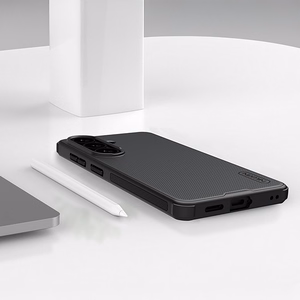 Nillkin Super Frosted Shield Pro Magnetic Dėklas suderinamas su MagSafe for Samsung Galaxy S26 - juodas