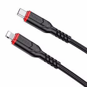 Kabelis USB C į Lightning Hoco PD 3A 20W 1 m X59 juodas