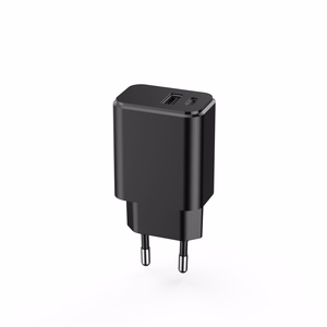 "Setty" įkroviklis 1x USB + USB-C 3A 20W, juodas
