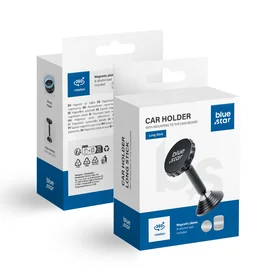 BLUE STAR magnetinis automobilio laikiklis priekinio skydelio LONG STICK juodas