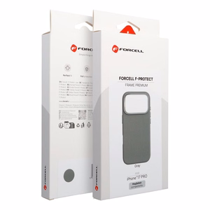 Case for iPhone 16e (SE4 2025) / 17e Forcell F-Protect Frame Premium compatible with Magsafe gray