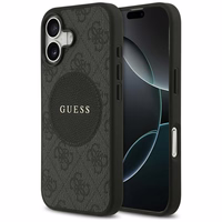 Guess 4G Circle Classic Logo Magnetinis dėklas telefonui iPhone 17 - juodas