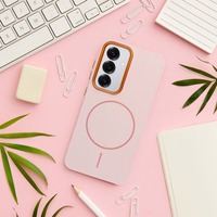 FRAME MAG COVER Dėklas telefonui suderinamas su Magnetiniu Samsung A55 pudrinė rožinė