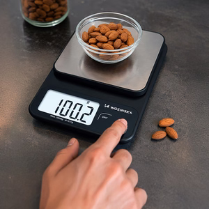 Wozinsky WAK-2252 virtuvinės svarstyklės su dideliu LCD ekranu, iki 5 kg – juodos