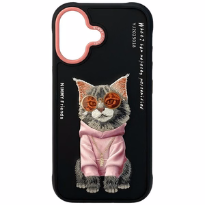 Nimmy Glasses Cool Cat dėklas telefonui iPhone 17 - juodas