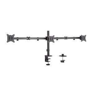 Gembird MA-D3-01 reguliuojamas stalo laikiklis 3 monitoriams (sukamas, palenkiamas), 17”–27”, iki 7 kg