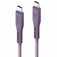 ENERGEA Laidas Flow USB-C - USB-C1.5m violetinis/purple 240W 5A PD Fast Charge