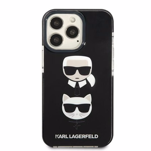 Karl Lagerfeld Karl&Choupette Head dėklas iPhone 13 Pro Max - juodas