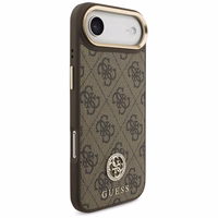 Guess 4G Strass Logo & Big Strap Metal Buttons Magnetinis dėklas telefonui iPhone Air - rudas