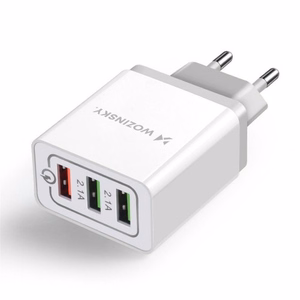 Įkroviklis Wozinsky WWC-01 baltas (3xUSB / 30W)