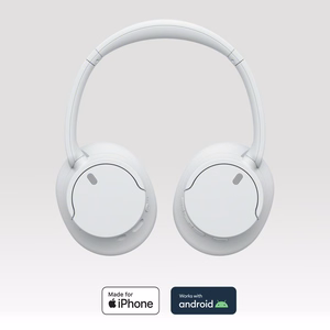 Sony WH-CH720 ausinės laidinės ir belaidės ant galvos skambučiams/muzikai USB Type-C Bluetooth baltos