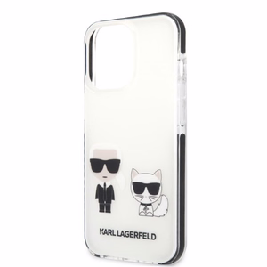Karl Lagerfeld KLHCP13XTPEKCW Dėklas telefonui iPhone 13 Pro Max 6.7" - baltas (m) Karl&Choupette