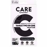 CARE by PanzerGlass Feature Tango 2in1 piniginė Qi dėklas Samsung Galaxy S25 Edge - juodas