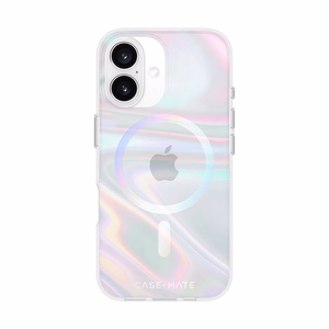 Case-Mate Soap Bubble MagSafe dėklas, skirtas iPhone 16, vaivorykštinis