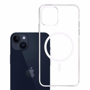 3mk Clear Magnetinis dėklas telefonui Apple iPhone 14 Plus - Permatomas