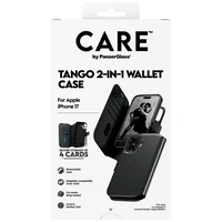 CARE by PanzerGlass Funkcinis Tango 2in1 Piniginės dėklas Magnetinis iPhone 17 - Juodas