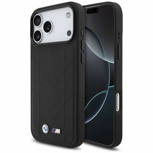 BMW M Quilted Logo MagSafe dėklas telefonui iPhone 17 Pro Max - juodas
