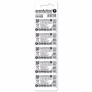 Ličio baterija mini everActive CR1620 5 vnt.