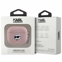 Karl Lagerfeld Monogram Choupette Head dėklas AirPods 3 - rožinis