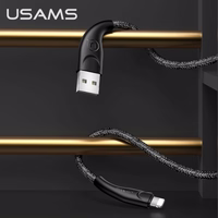 USAMS Pintas laidas U41 lightning 3m2A juodas SJ397USB01 (US-SJ397) Fast Charge