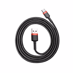 Baseus kabelis Cafule USB - USB-C 1,0 m 3A raudonas-juodas