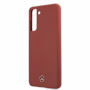 Dėklas telefonui Mercedes Silikoninis Line dėklas Samsung Galaxy S21 raudonas