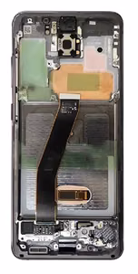 Ekranas Samsung G981F/G980F S20 su lietimui jautriu stikliuku ir rėmeliu Cosmic Grey originalus (used Grade C)