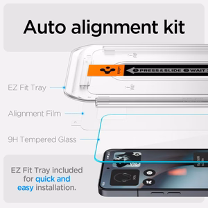 Spigen Glas.TR EZ Fit grūdintas stiklas 2 rinkinys telefonui Nothing Phone 3 - permatomas