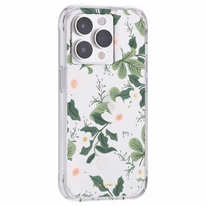 Rifle Paper Clear dėklas, skirtas iPhone 14 Pro, „Willow“ rašto