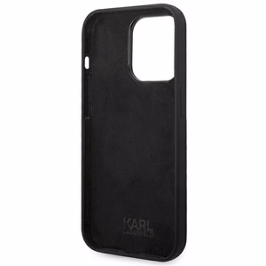 Karl Lagerfeld KLHCP14XSLCTBK iPhone 14 Pro Max 6.7 "kietas dėklas juodas / juodas Silikoninis Choupette Kūnas