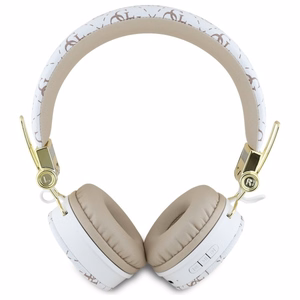 Guess Bluetooth ENC GUBH70E4PTMH ant ausų ausinės baltos 4G trikampė apvalios formos