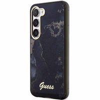 Guess GUHCS23MHTMRSK S23+ S916 juodas/juodas kietas dėklas Golden Marble Collection