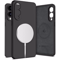 Tech-Protect Liquid Silicone Magnetinis dėklas Samsung Galaxy S25 Edge - juodas