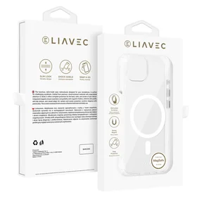 Dėklas telefonui (m) Liavec Glossy Magsafe Clear Case Iphone 13/14 - baltas