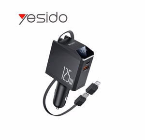 YESIDO CAR ĮKROVIKLIS Y71 125W FAST CHARGING 4in1 LED + C+iP LAIDAS 65W juodas