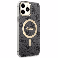 Guess GUHMP13XH4STK iPhone 13 Pro Max 6.7" juodas/juodas kietas dėklas 4G MagSafe