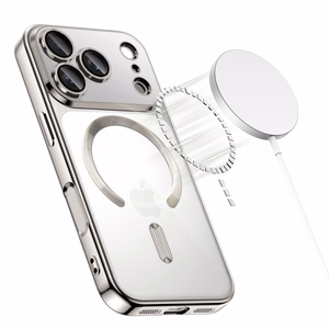 Tech-Protect MagFlex MagSafe dėklas iPhone 17 Pro Max skaidrus sidabrinis