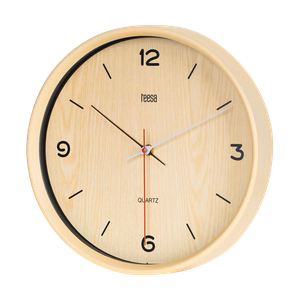 Wall clock, 30 cm, light brown