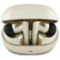 Guess Bluetooth ausinės GUTWST88MCTGD TWS + įkrovimo stotelė auksinės/auksinės kapsulė spausdintas logotipas
