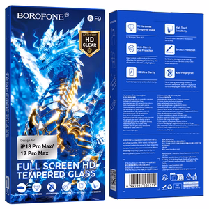 Borofone BF9 Armor grūdintas stiklas ekranui, HD, skirtas iPhone 17e/16e/14/13/13 Pro, 10 vnt.