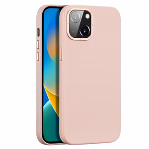 Чехол Dux Ducis Grit Leather для iPhone 14 Plus элегантный из искусственной кожи (совместим с MagSafe) розовый