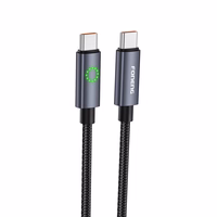 FONENG laidas XS08 USB-C - USB-C PD 60W 1.2m juodas
