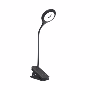 Mini Wozinsky belaidė LED skaitymo lempa su segtuku + USB-C laidas - Juoda