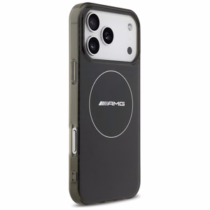 AMG Dvigubo sluoksnio permatomas dūminis magnetinis dėklas telefonui iPhone 17 Pro Max - juodas