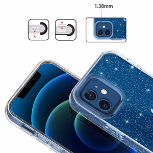 Kristalinis blizgus dėklas Samsung Galaxy A35 5G Sidabrinis