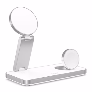 Tech-Protect QI15W-A47 MagSafe 3in1 indukcinis įkroviklis + USB-C kabelis - baltas