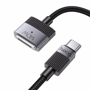 Laidas USB C į Mag3 Hoco 5A 140W magnetinis 1,8 m U141 juodas